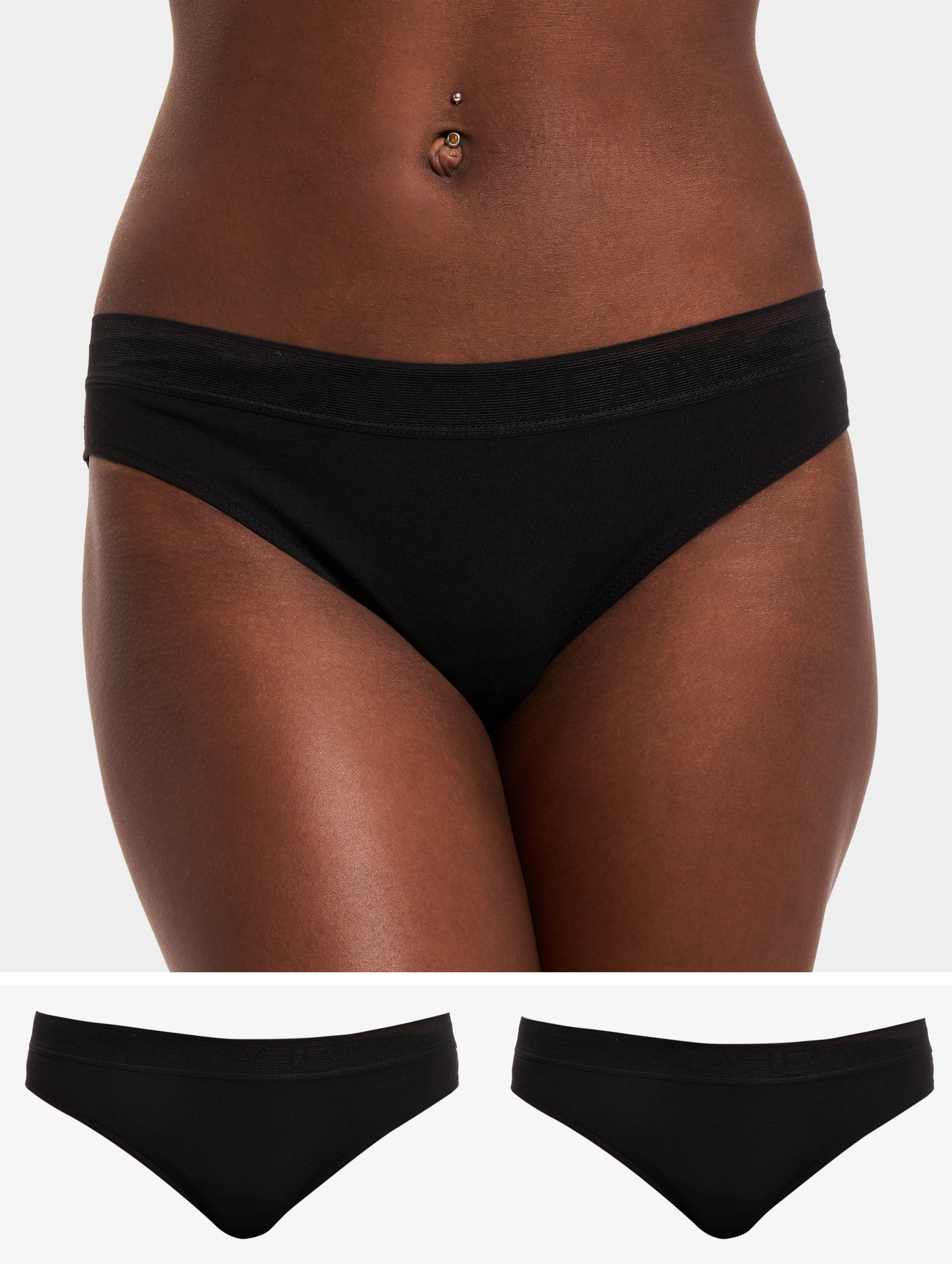 Tommy Hilfiger 3 Pack Bikini Frauen,Unisex op kleur zwart, Maat XS