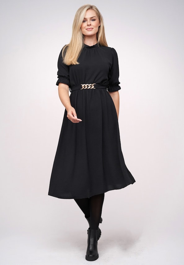 Dress with Chain-Belt-4
