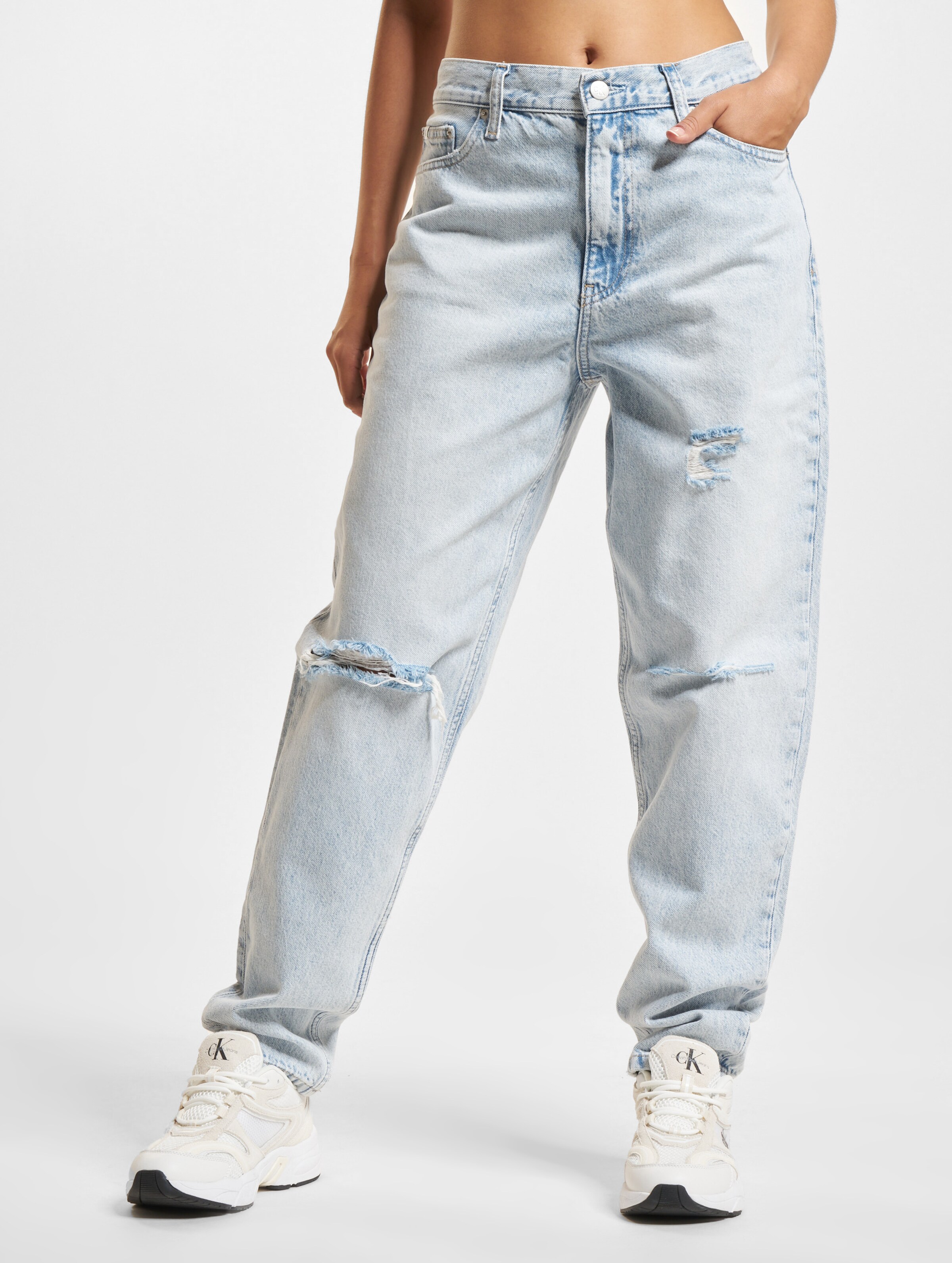 Calvin Klein Jeans Mom op kleur blauw, Maat 28