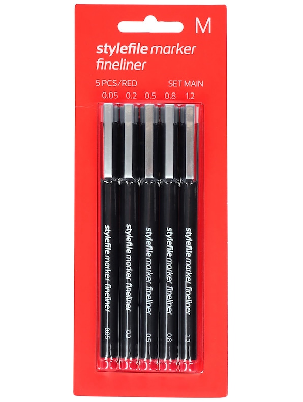 Fineliner Main 5pcs red-1