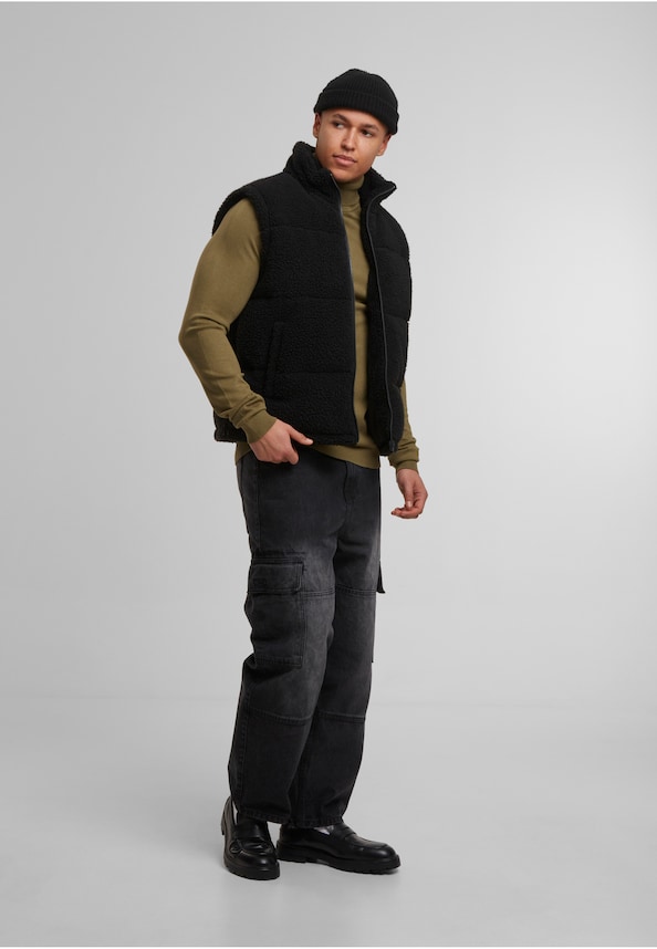 Basic Teddy Puffer Vest-2