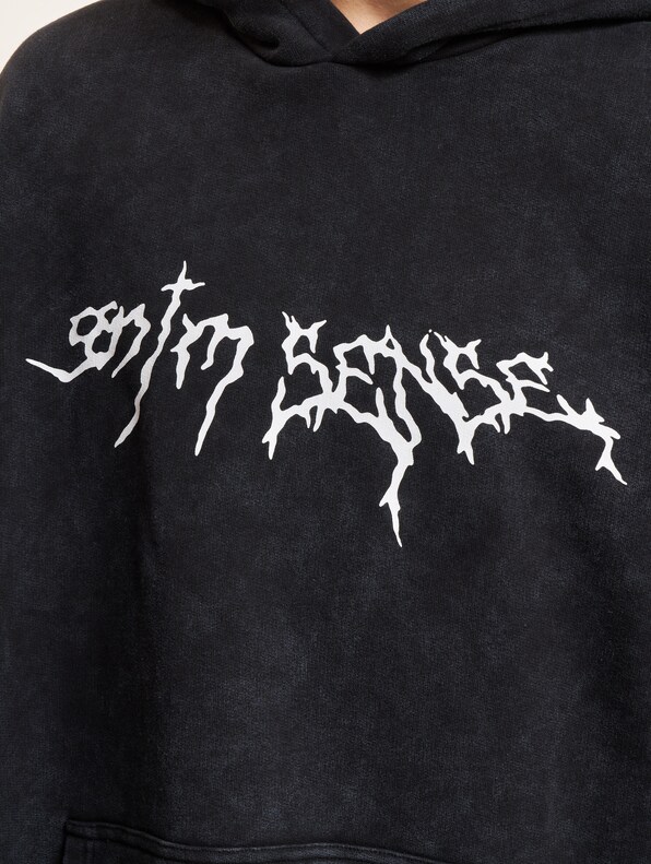 Sense Goth Print Hoodie Washed-3