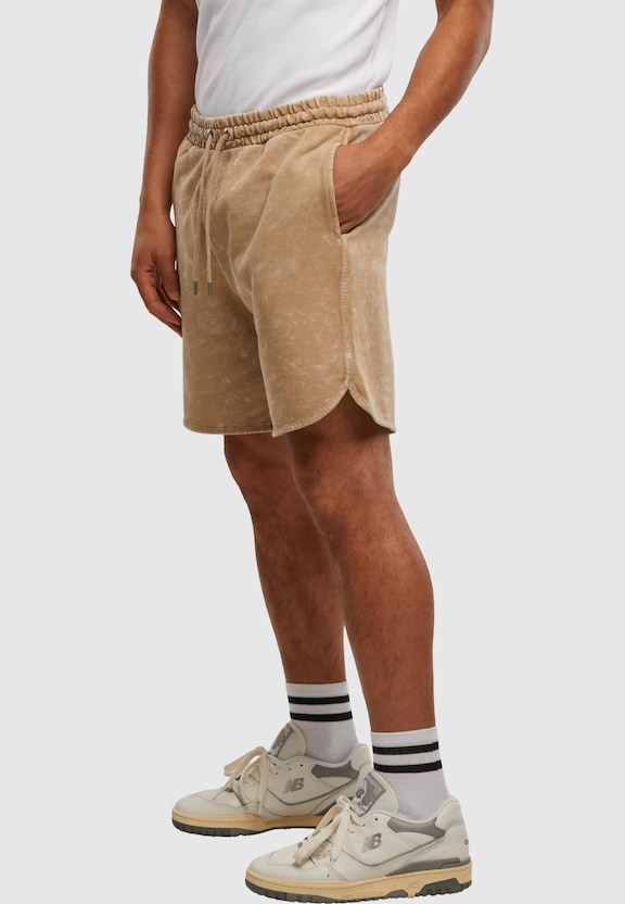 Washed Piped Shorts-2