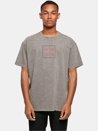 Frida Kahlo - Pixels viva la vida Acid Washed Heavy Oversize 