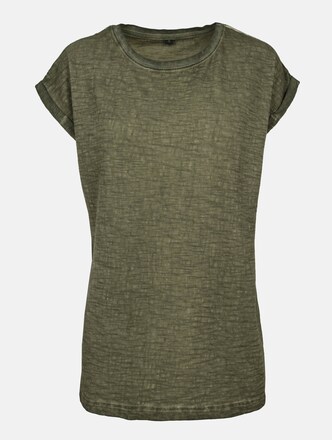 Ladies Spray Dye Extended Shoulder Tee