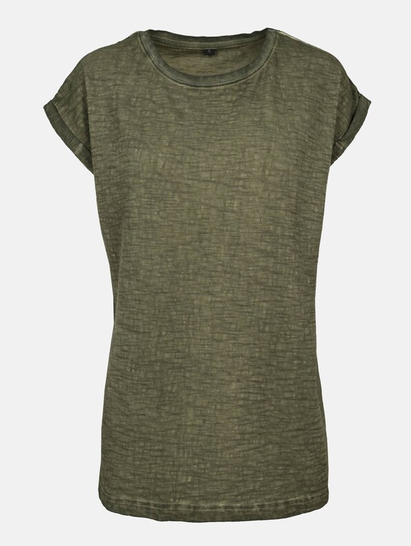 Ladies Spray Dye Extended Shoulder Tee-0