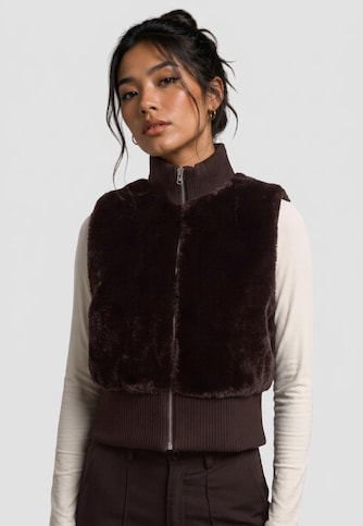 Ladies Cropped Faux Fur 