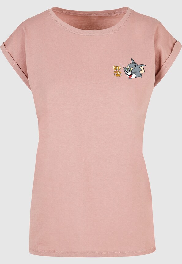 Ladies Tom and Jerry - Classic Heads T-Shirt-4