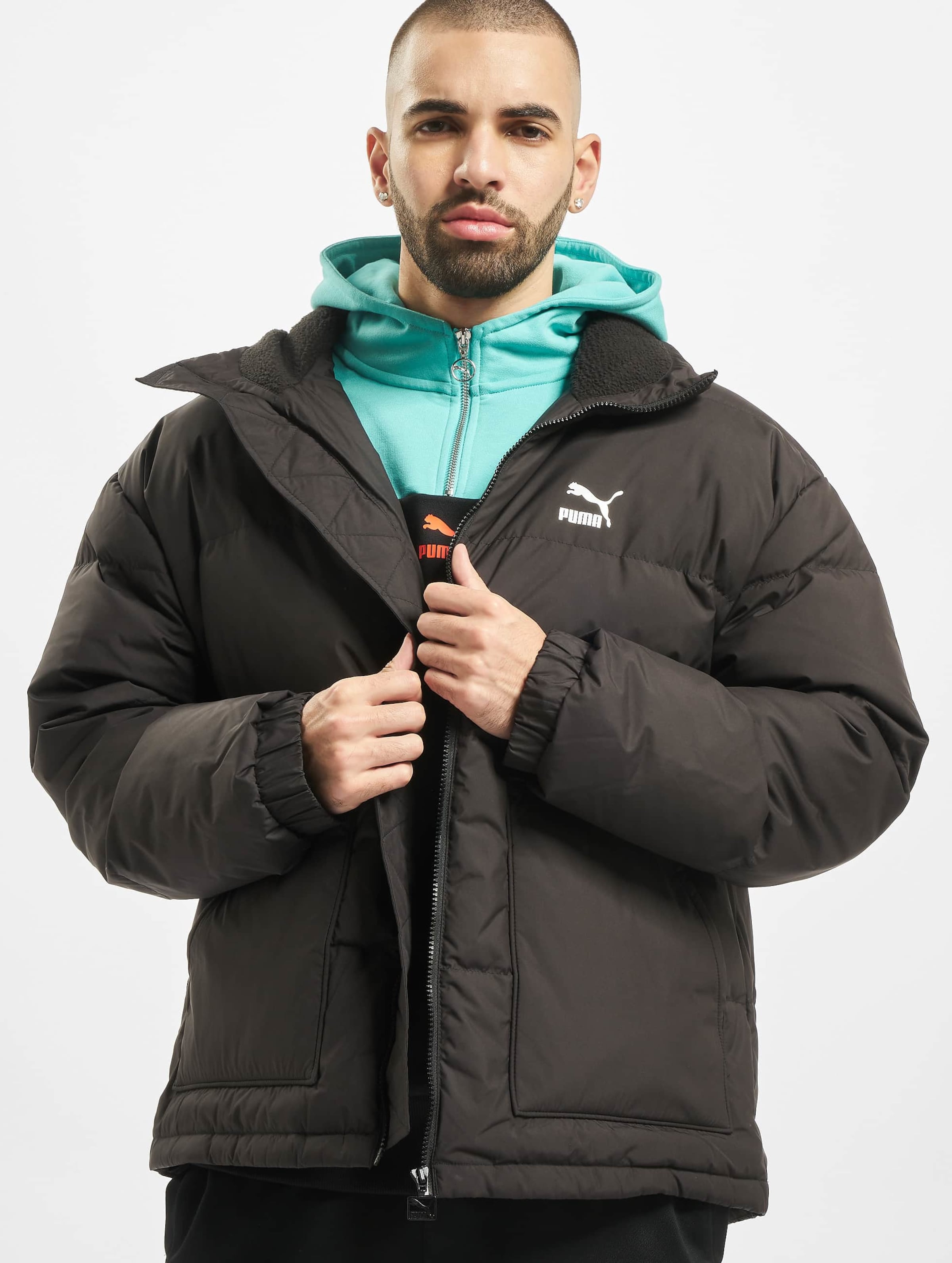 Black puma puffer clearance jacket