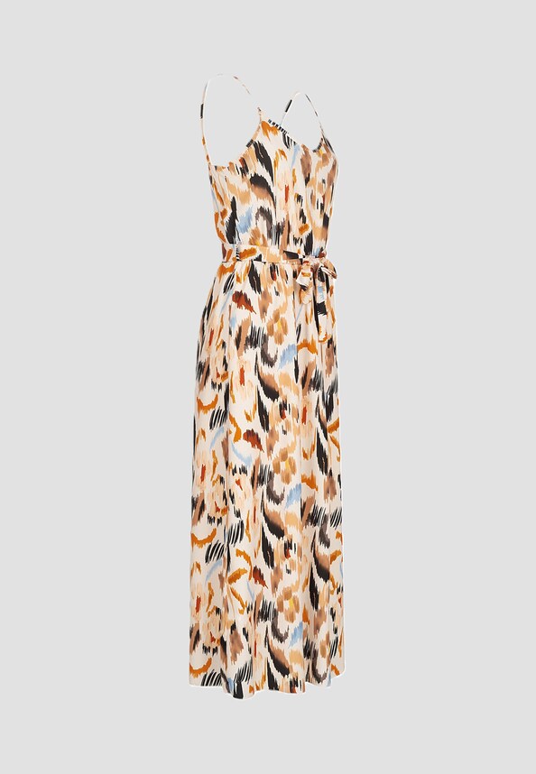 Cloud5ive Maxi Kleid Bindegürtel Ikat Print lo-2