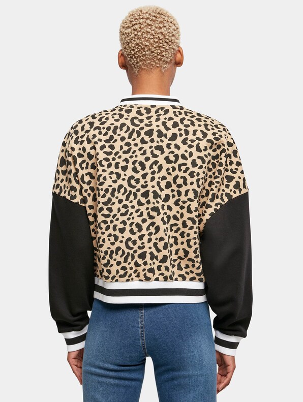 Aop Oversized College Sweat Jacket-1