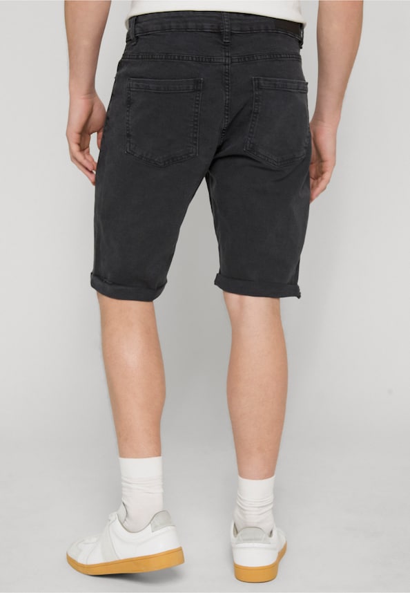 Basic Slim Fit Jeans Shorts-1