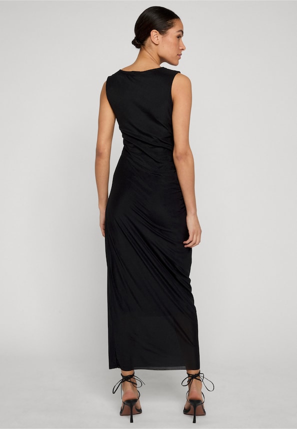 Ladies Long Ruffled Mesh -1