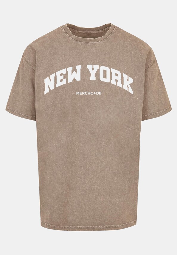 New York Wording - Acid Washed Oversize Tee-4