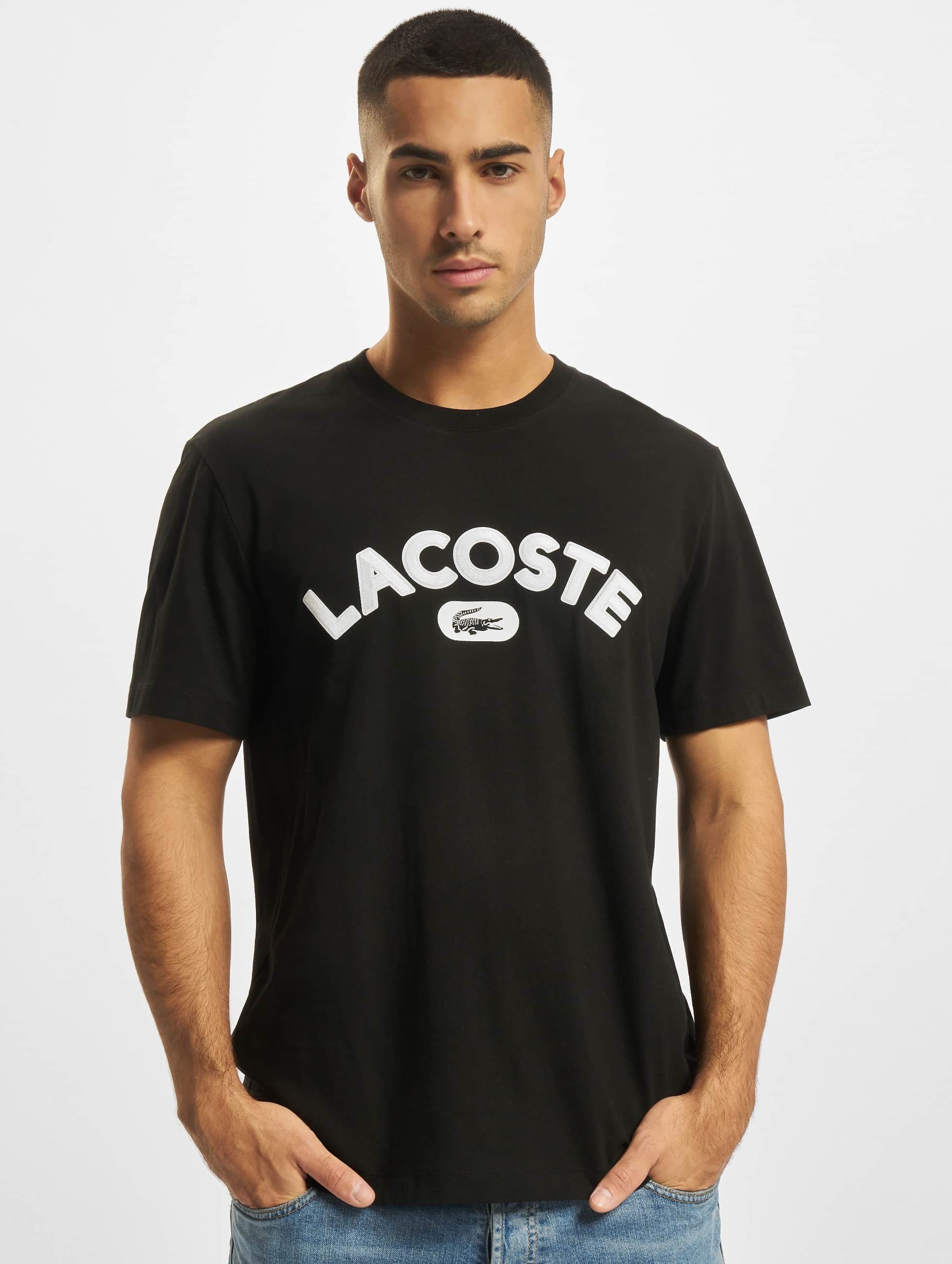 Lacoste Basic T-Shirt Mannen op kleur zwart, Maat XL