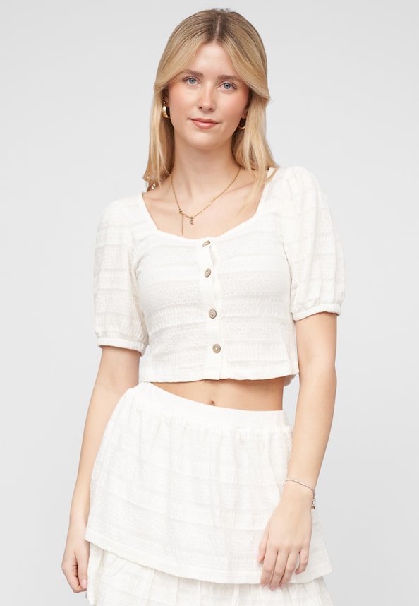 VITRIVA SQUARE NECK S/S TOP-0
