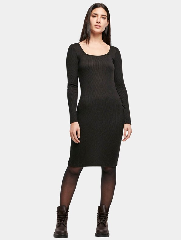 Ladies Rib Squared Neckline -0