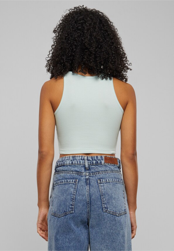 Ladies Organic Cropped Rib Top-1