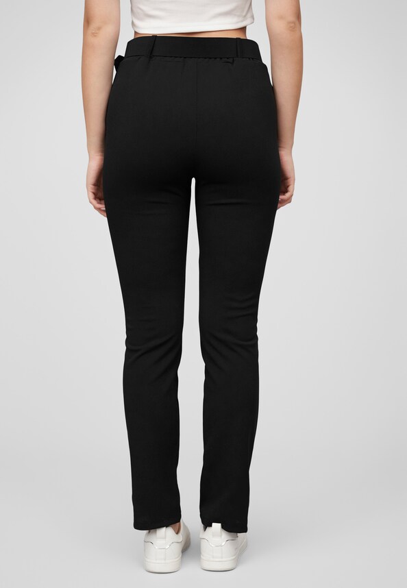 Cloud5ive Damen Elegante Hose mit Teilunähten inklusive Gürtel-1