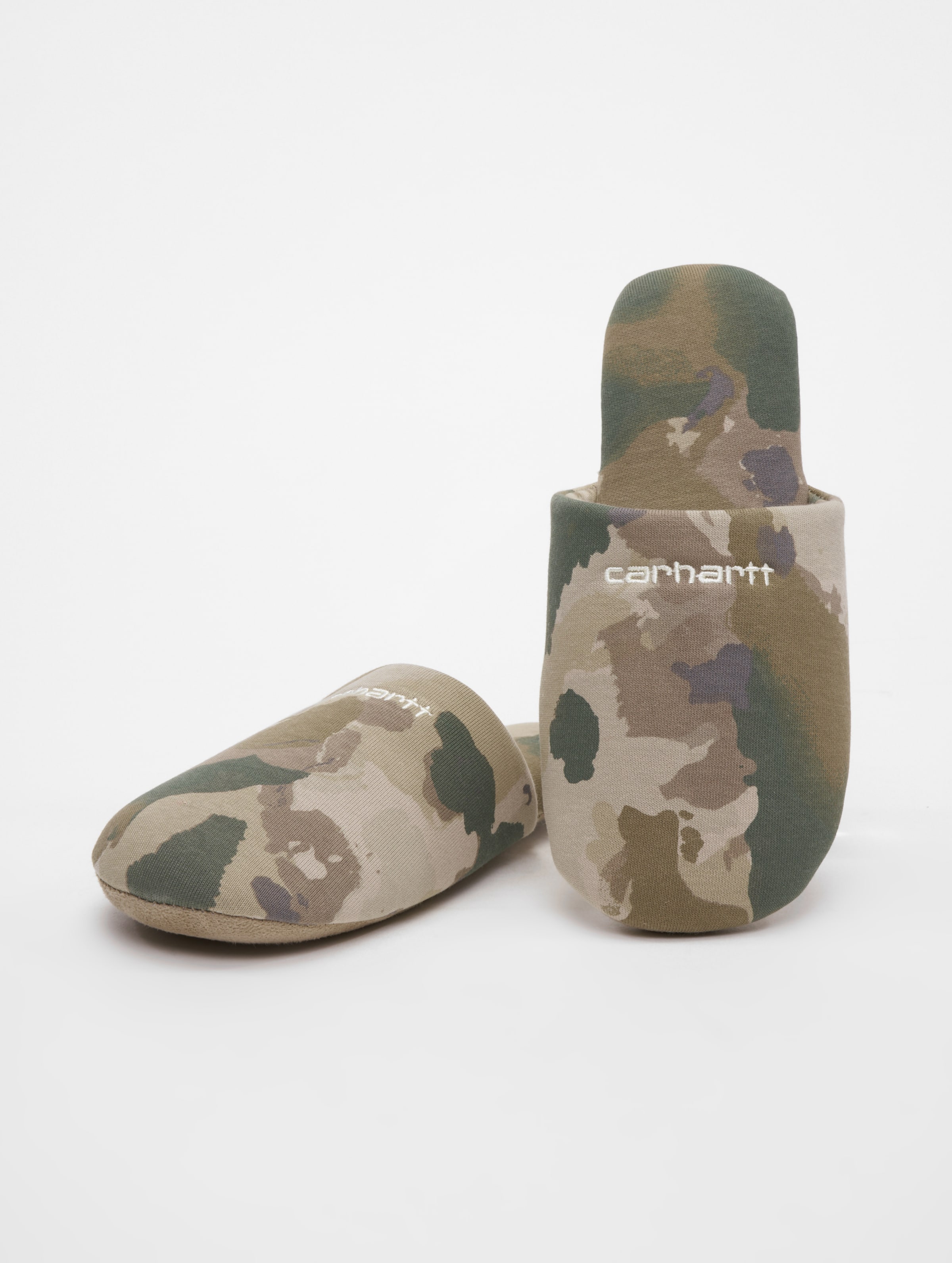 Carhartt WIP Script Embroidery Slippers Schuhe op kleur camouflage, Maat S