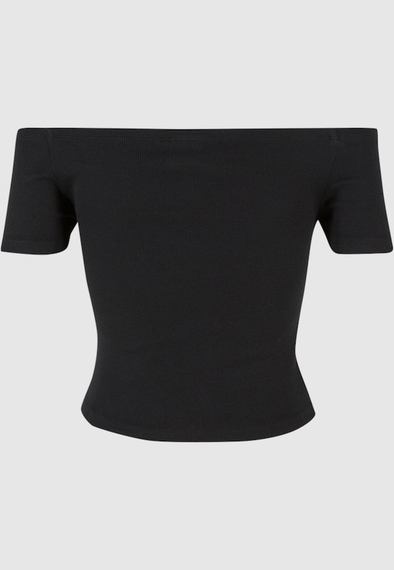 Ladies Organic Off Shoulder Rib Tee-7