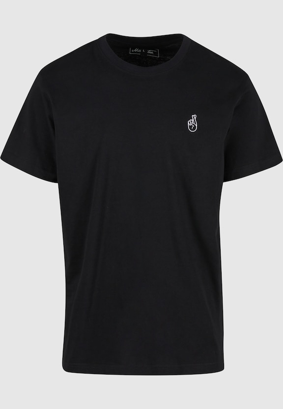 Crossed Fingers Handsign EMB Tee-4