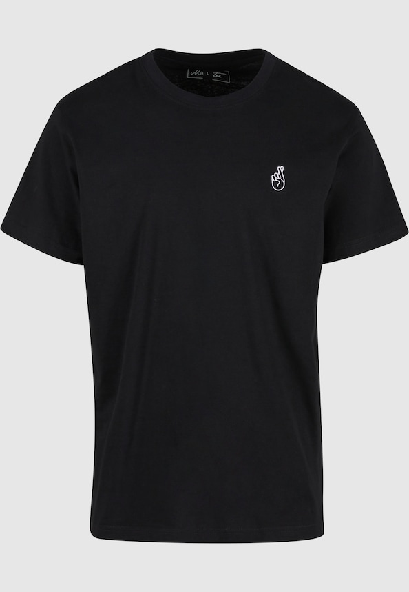 Crossed Fingers Handsign EMB Tee-4