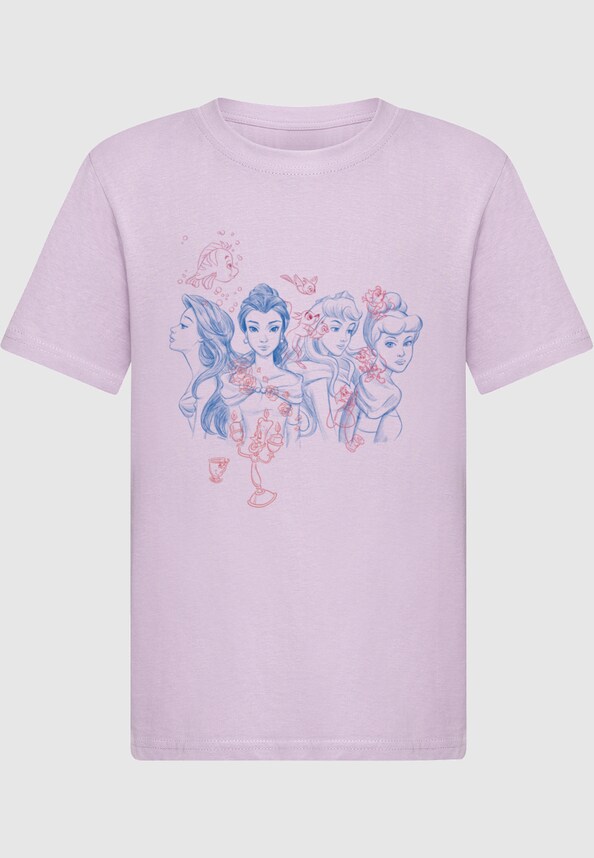 Kids Princesses - Princess And Friends Scribble Basic Tee 2.0-2
