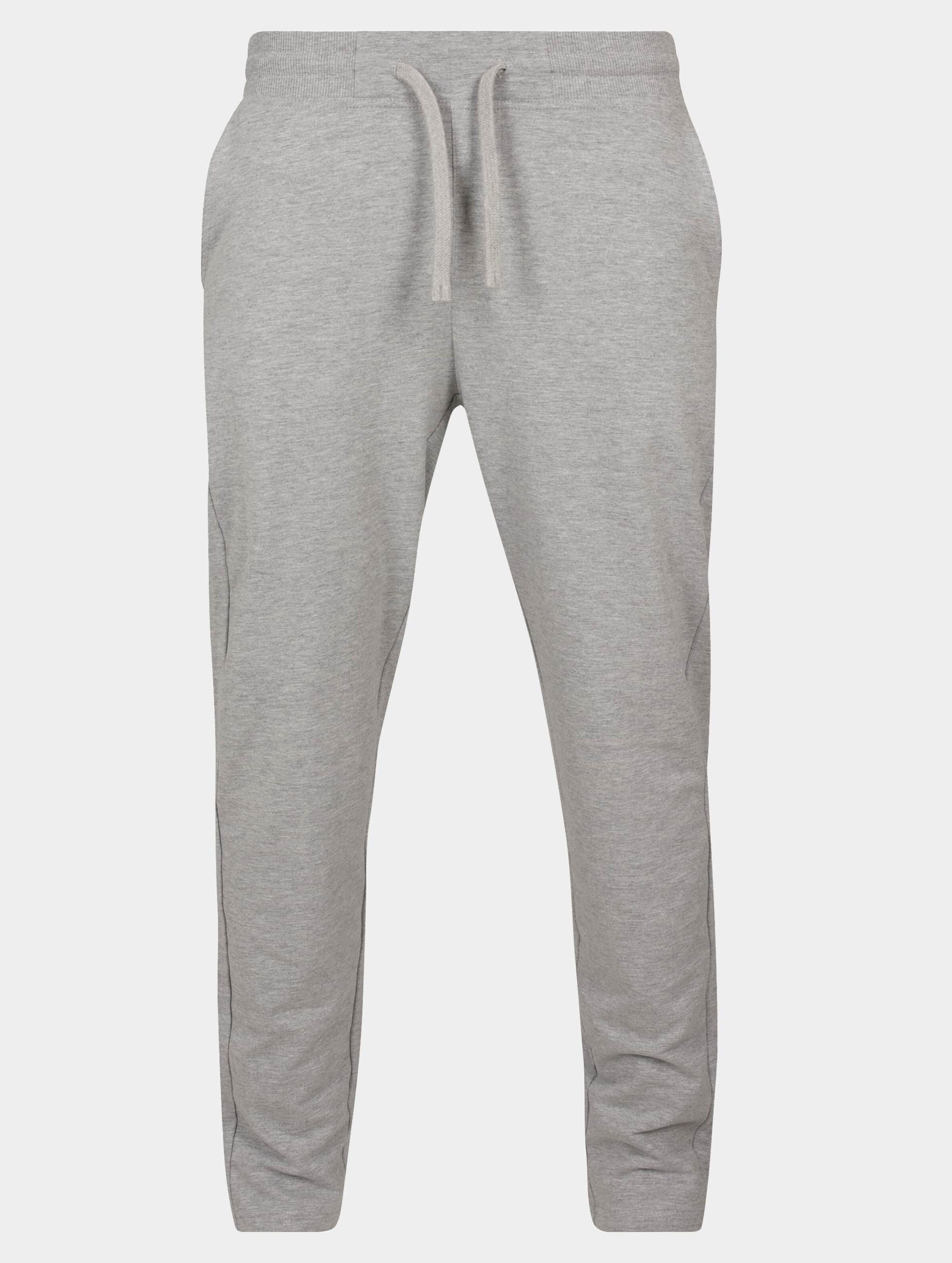 Build Your Brand Terry Jogging Long Pants Mannen op kleur grijs, Maat XL