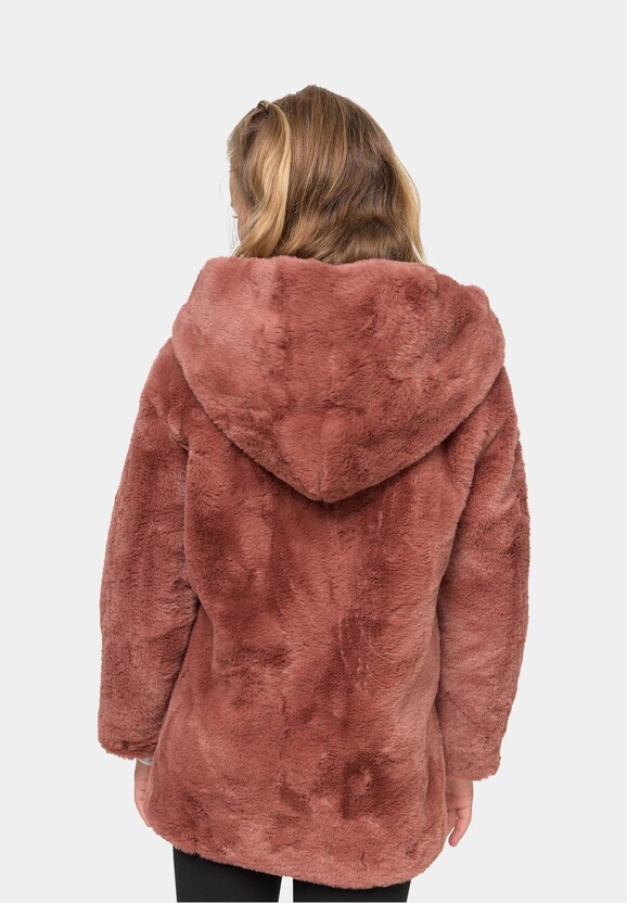 Girls Hooded Teddy Coat -0