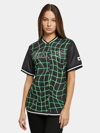 Karl Kani KK Retro Block Baseball Shirt black/ green