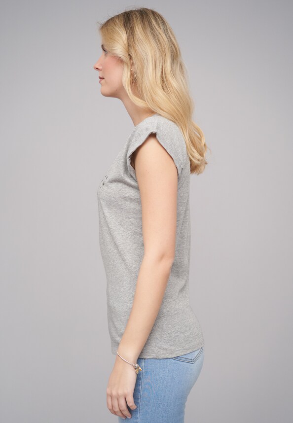 Ladies 77 Pusteblume Grey Tee-2