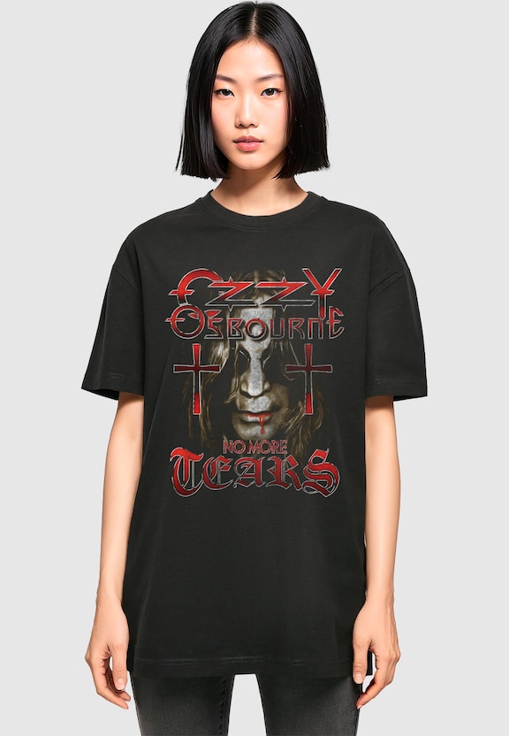 Ladies Ozzy Osbourne - No More Tears Oversized Boyfriend Tee-0