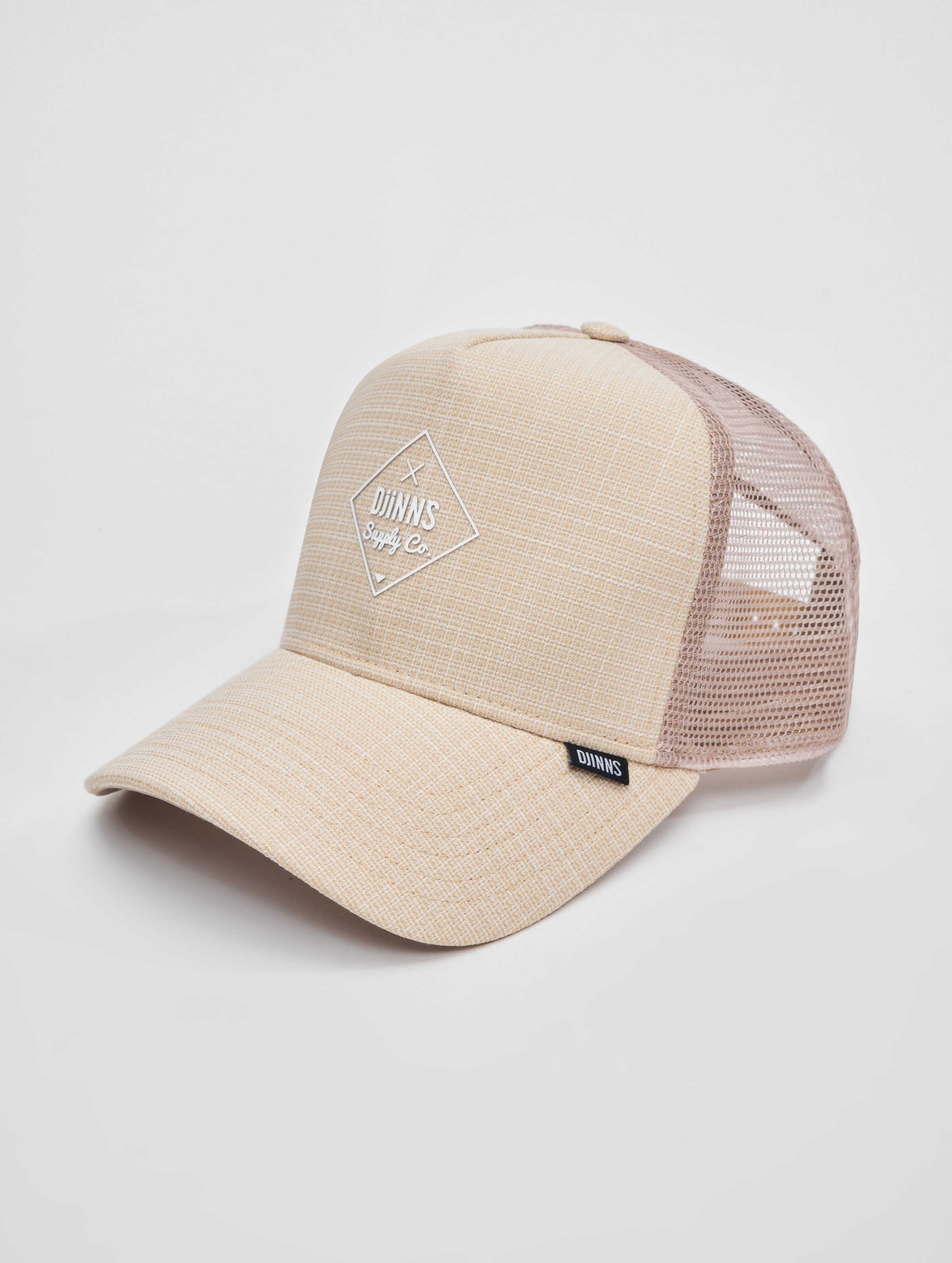 Djinns HFT Cottoncheck Trucker Caps Vrouwen op kleur beige, Maat ADJUSTABLE