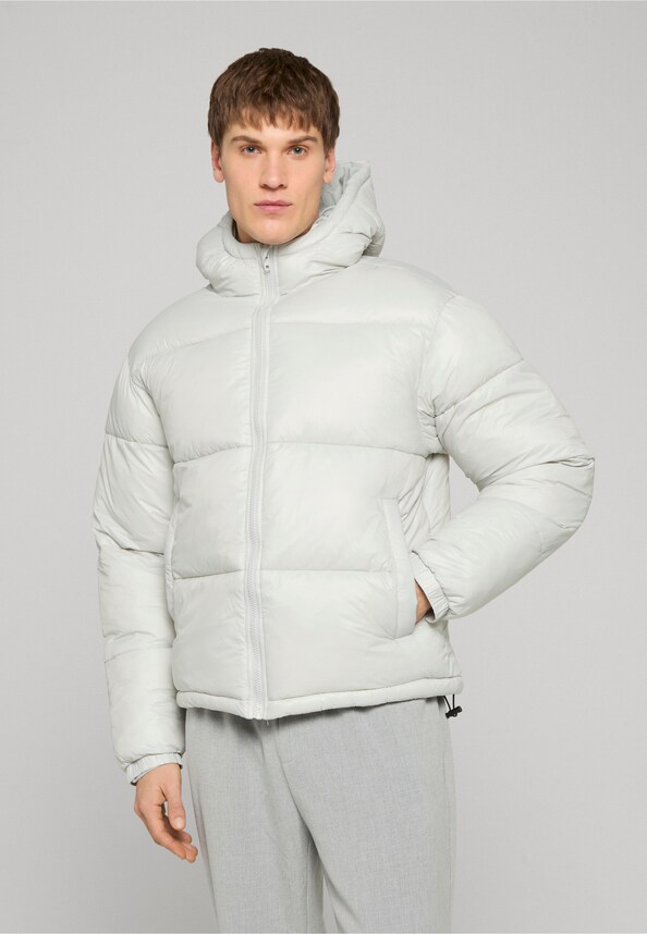 Shiny Puffer Jacket With Hood-0