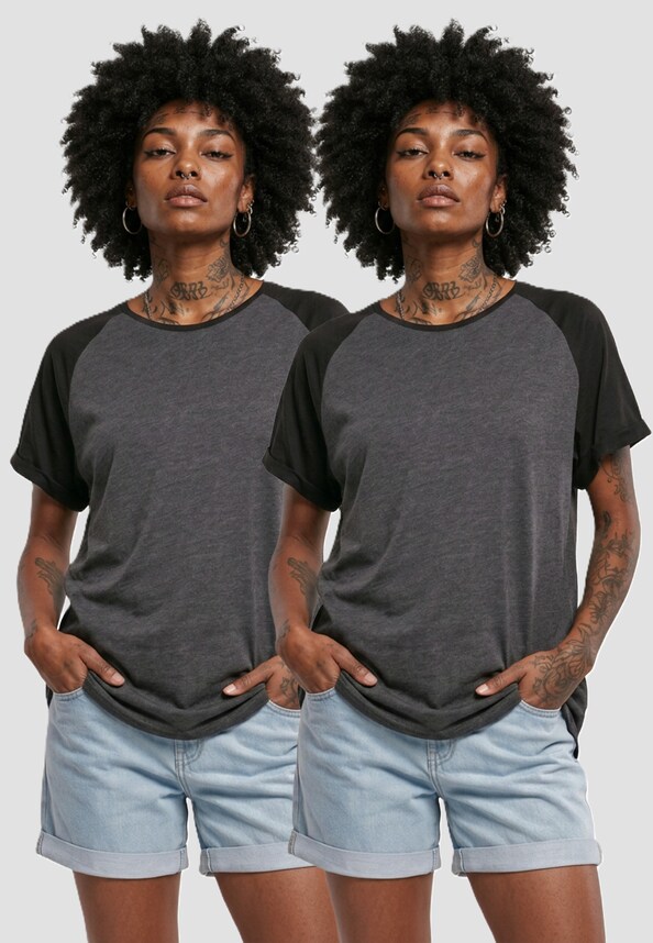 Ladies Contrast Raglan 2-Pack-0