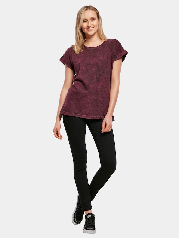 Ladies Acid Washed Extended Shoulder -3