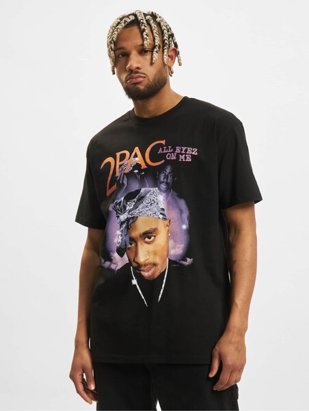 Mister Tee Tupac All Eyez On Me Anniversary Oversize T-shirt voor heren, zwart, L Grote maten Tall