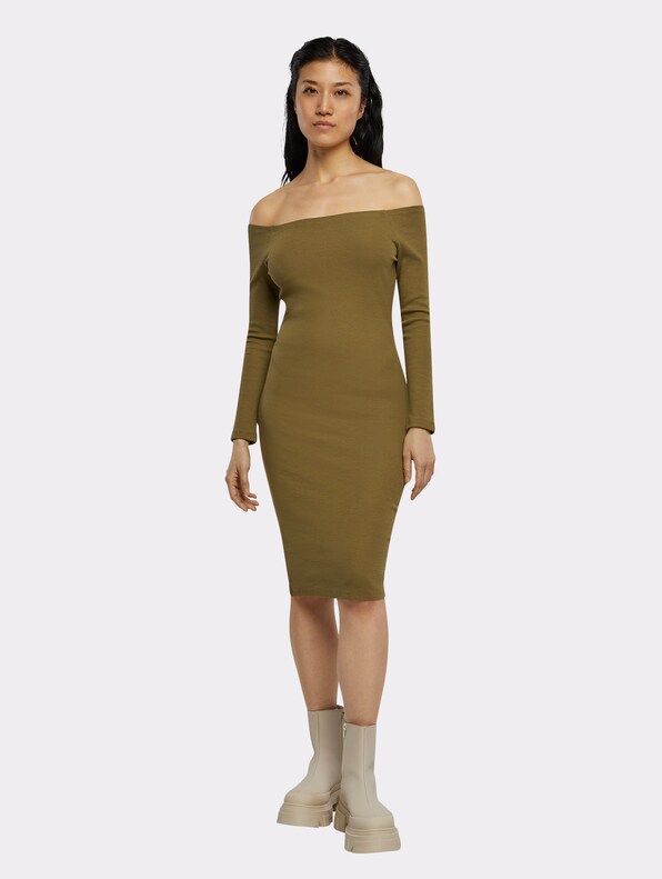 Off Shoulder Longsleeve Rib-0