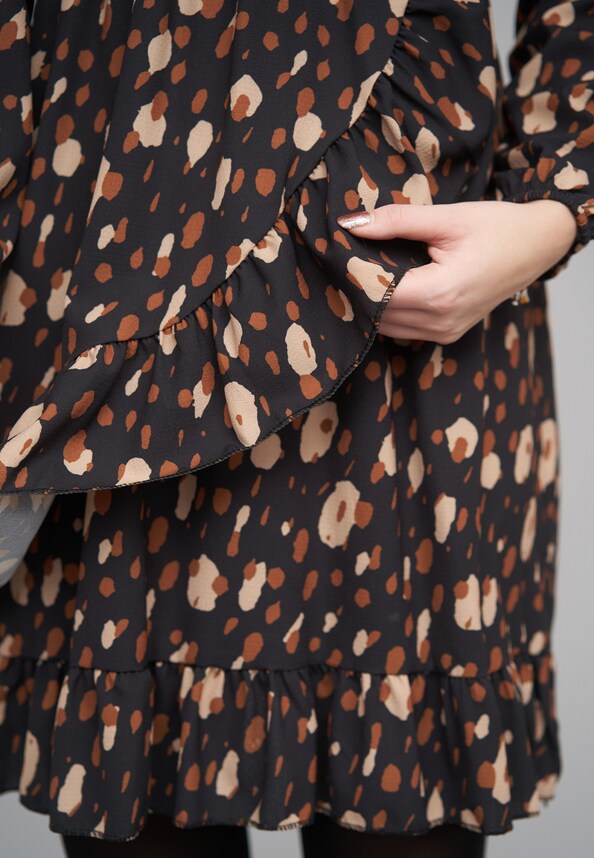 Longsleeve Dress with flower print-5