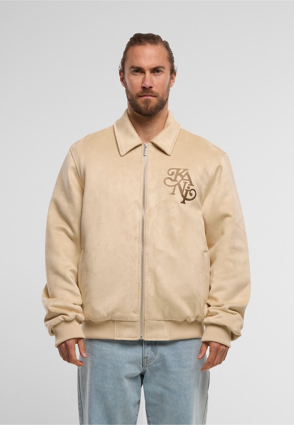 Kani Legacy Faux Suede Bowling Jacket-2