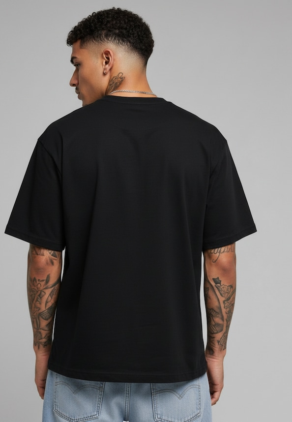 Small Signature Green Logo Tee black-1