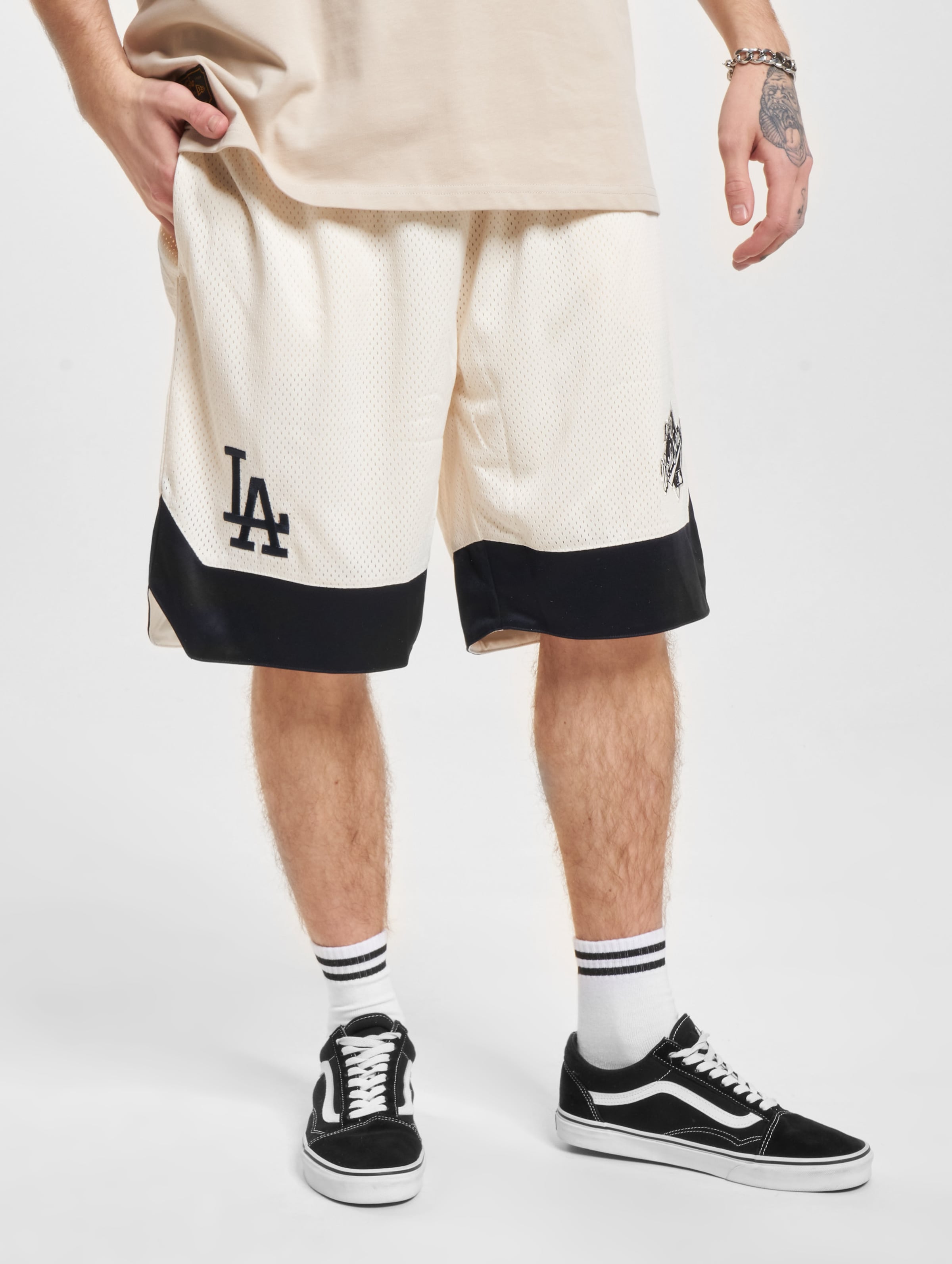 New Era MLB World Series Dodgers Shorts Mannen op kleur beige, Maat XL