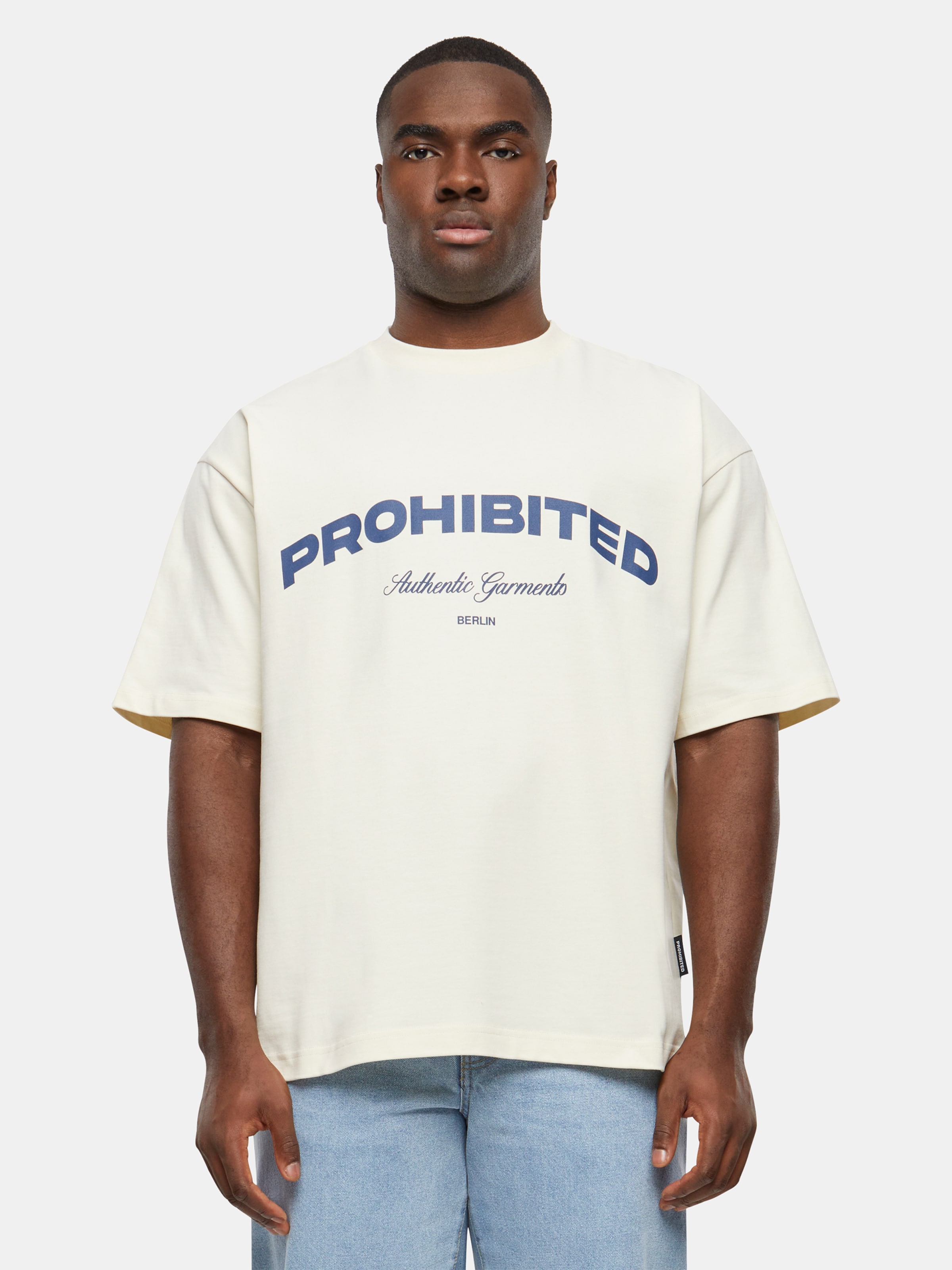 Prohibited Authentic T Shirts Männer,Unisex op kleur wit, Maat L