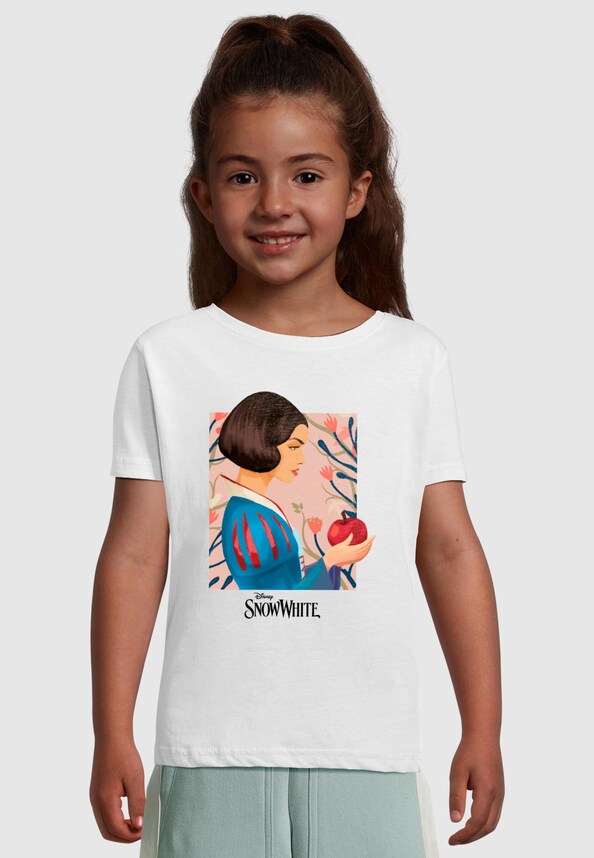 Girls Snow White - Apple and Flowers Short Sleeve Tee-0