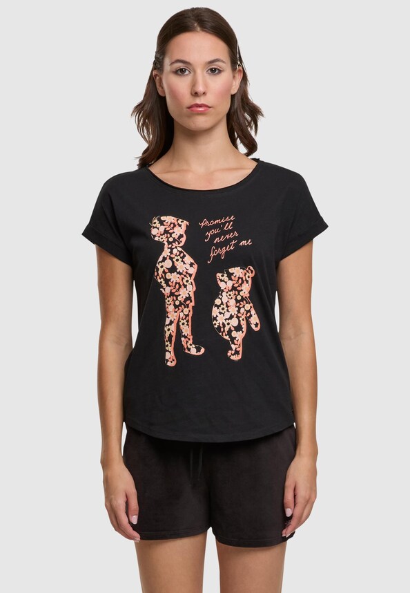 Disney Winnie The Pooh Promise You'll Never Forget with Ladies Long Slub Tee-2