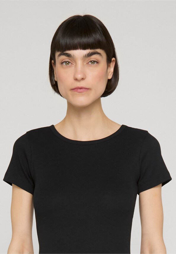 Ladies Rib Slim Tee-5