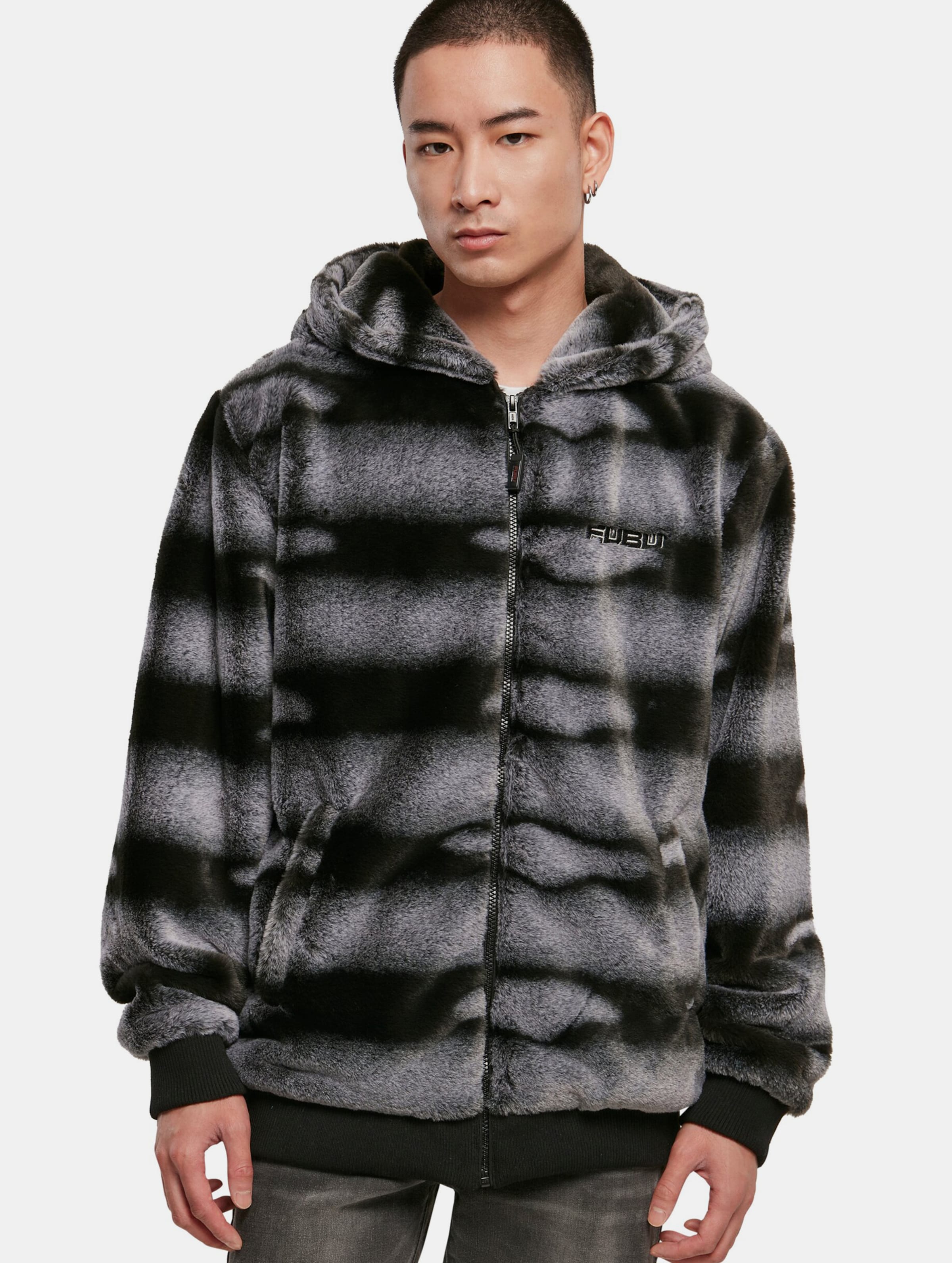 Fubu Corporate Fur Jacket Mannen op kleur zwart, Maat XXS
