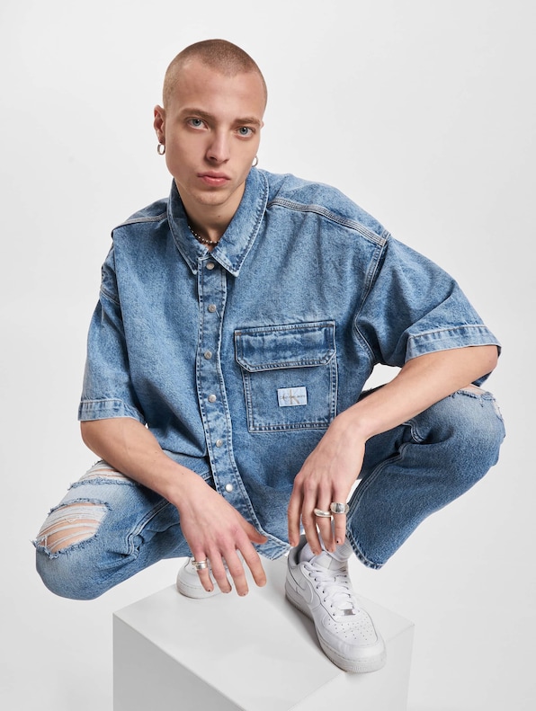 Calvin Klein Jeans Oversized Sleeve Kurzarmhemd-5
