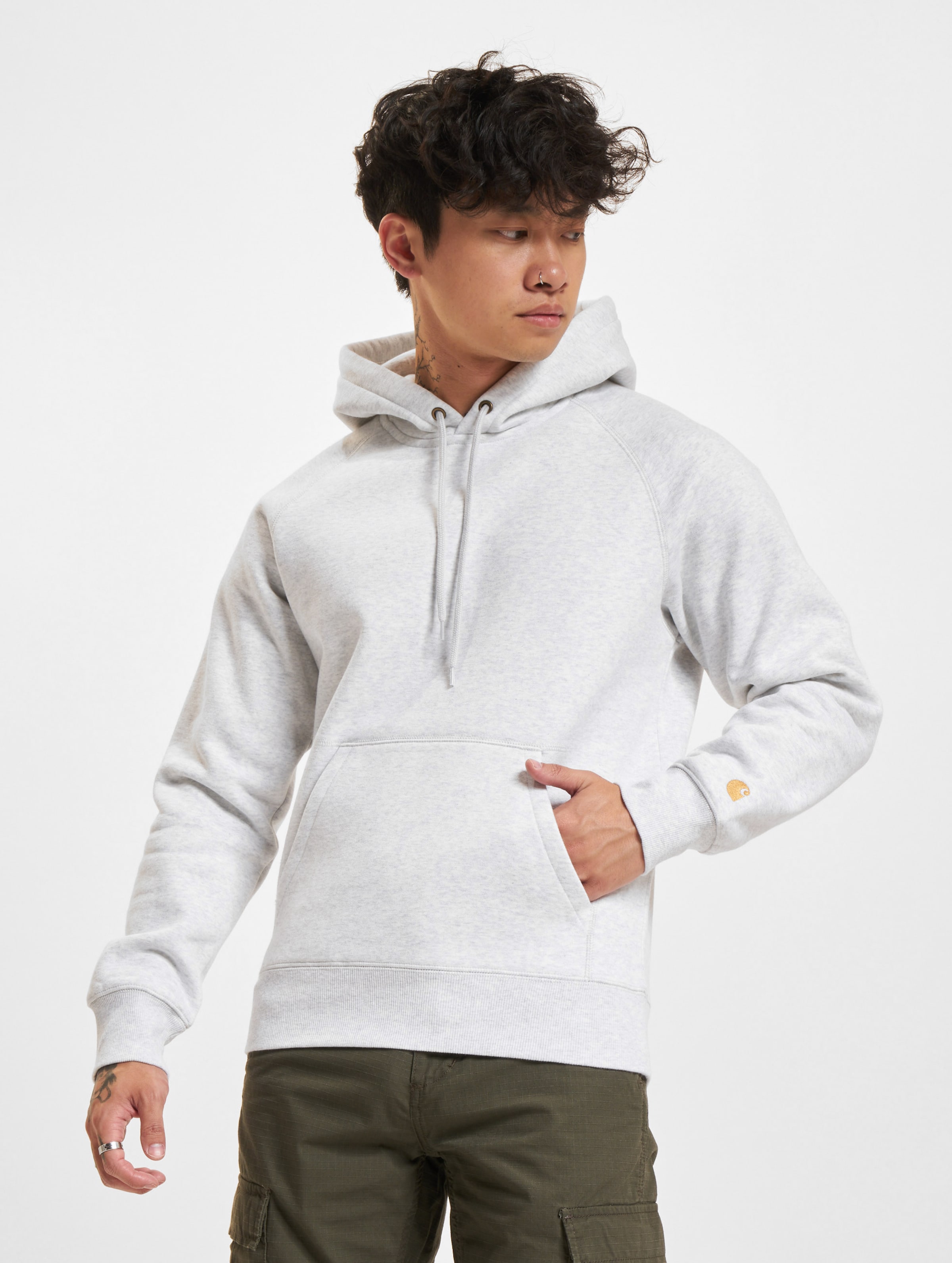 Carhartt WIP Chase Hoodie Männer,Unisex op kleur grijs, Maat XS